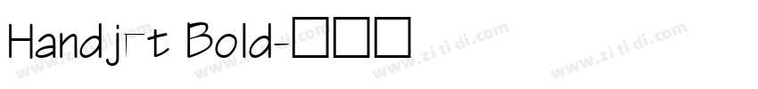 Handjet Bold字体转换